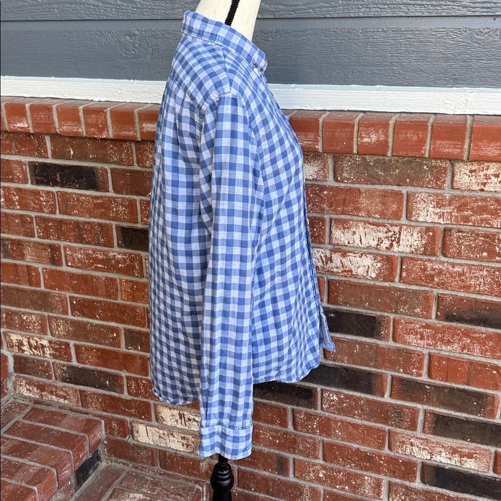 Vineyard Vines Blue White Gingham Crosby Slim Fit Long Sleeve Shirt Medium M - Picture 4 of 6